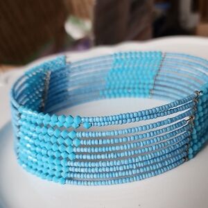 Boho Gypsy Sisters Turquoise Beaded Necklace